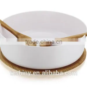 2016 Bamboo Kitchenware Eco-friendly Salad Bowl Set With Bamboo Spoon Wholesale thumbnail-2
