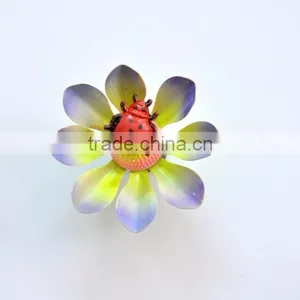 3.5 Inch Dragonfly and Butterfly on Lotus Plastic Flowers Fridge Magnet thumbnail-6