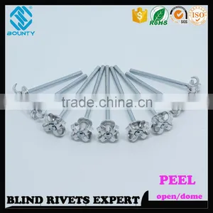 HOT SELLING OPEN END MANUFACTURER ALU/ST POP PEEL TYPE RIVETS thumbnail-1