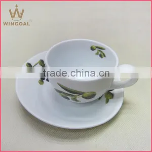 Porcelain Dinner Set With Olive Decal thumbnail-1