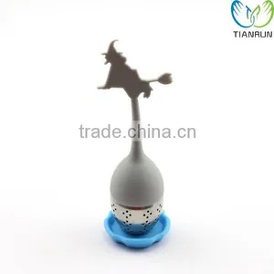 Reusable Tools Cute Gift Grey Witch Shape Stainless Steel Tea Infuser thumbnail-1