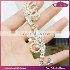 High Quality Rhinestone Head Piece Chain Diamante Cup Chain thumbnail-2