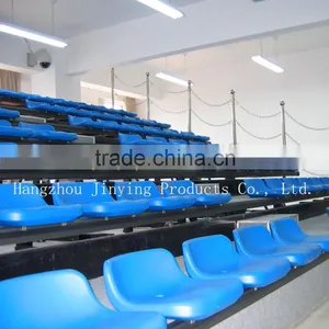 Manufacturer High Quality Cheap Indoor Retractable Gym Bleachers HDPE Seating thumbnail-1