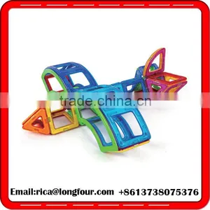 Award Winning Playmags Clear Colors Magnetic Tiles Deluxe Building Set thumbnail-1
