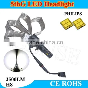 2015 Hottest x5 Headlight With Fanless Cooper Belt H16 Headlamp 5202 Headlight thumbnail-5