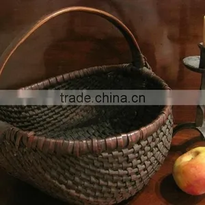 Large Size Vegetable Basket With Handle Looks Old Picinc Storage Bins thumbnail-4