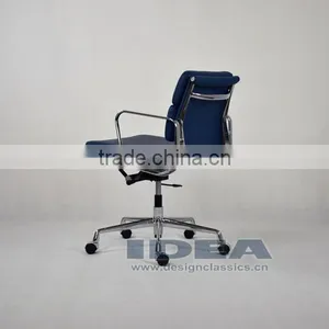 Replica EA217 Charles Office Chair- Blue Color Genuine Leather thumbnail-4
