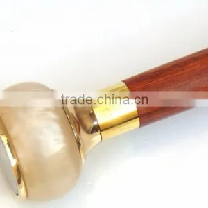 Antique Brass Compass Walking Cane/ Brown Wood Walking Cane/Antique Design Walking Cane Wk1108 thumbnail-4