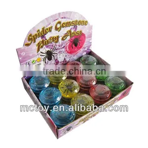 HOT Crystal Diamond Gemstone Spider Frog Fish Lizard Insect Red Yellow Blue Green Pink Purple Putty Slime Toy thumbnail-1