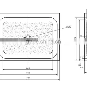 SUNZOOM CUPC Tile Flange,3 Side Tile Flange Shower Base,shower Tray With Tile Flange thumbnail-3