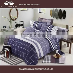 100% Cotton Checked Bedding Set thumbnail-1