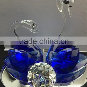 Factory Directly Sale Hot Seller High Quality Lovely Couple Crystal Swan for Wedding Gift thumbnail-2