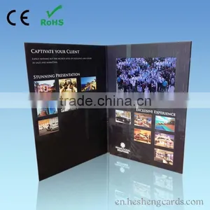 7 Inch Customized Printing Video Brochure Card for Gift ,invitation ,business thumbnail-1