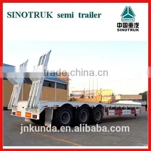 2015 3 Axles Low Bed Semi Trailer/machine Equipment Transport Trailer thumbnail-3