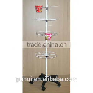 Space Saving Four Sides Floor Cups Display Stand for USA Market thumbnail-4