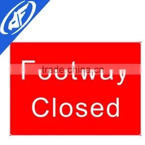 Reflective Adhesive Foot Way Closed Traffic Sign thumbnail-1