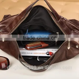 Travel Bag Made in China Retro Leather Tote Bag Portable Travel Handbag thumbnail-3