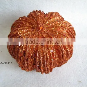 Decorative Emulation Artificial Foam Glitter Pumpkin 3.5"*3" for Havest Home Decoration thumbnail-1