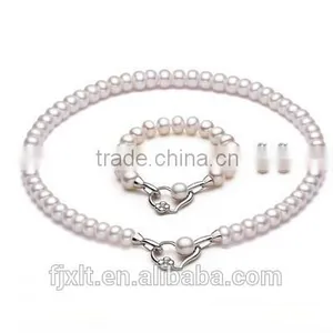 9-10mm/10-11mm 925 Silver Latest Design Pearl Set thumbnail-1