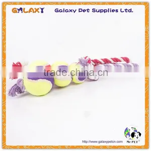 T169 Best Sales Pet Products Tennis Ball Dog Cotton Rope Toys thumbnail-2