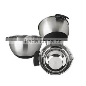 Salad Bowl,Stainless Steel Mixing Bowls With Handle & Spout thumbnail-2
