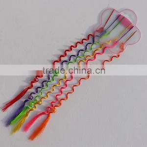Long Solid Colored Colorful Curly Hair thumbnail-2