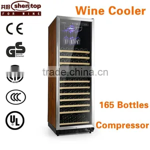 Shentop 168-bottle Humidity Wine Cooler With Luxury Touch STH-G168UA Steel Handle Refrigerated Wine Dispenser Compressor Cooler thumbnail-5