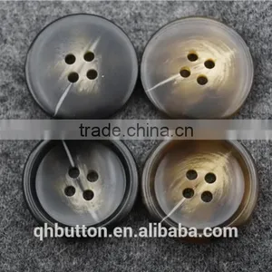 CAFE COLOR 4-HOLES RESIN FASTENER BUFFLO BUTTON FOR GARMENT thumbnail-1