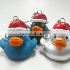 Christmas Santa Duck Key Ring thumbnail-1