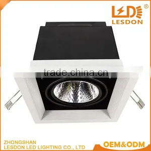 New Design Professional Dimbal Square 12w 15w Cob Led Grille Downlight thumbnail-2