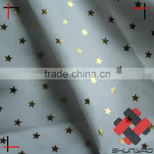 Gold Star Foil Polyester Taffeta Fabric thumbnail-5