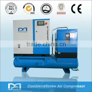 11KW Combined Rotary Oil Flooded Screw Air Compressor With Air Dryer Air Tank Air Filter thumbnail-1