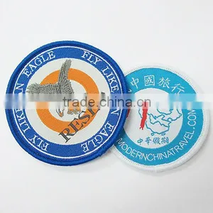 Company Logo Stiff Backing Merrowed Chinese Woven Patch thumbnail-1