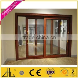 Wow!! 6063 T5 Aluminium Sliding Railing for Wardrobe, Wood Color Aluminium Profiles for Ceilings, Aluminum Wood Grain Door Frame thumbnail-3