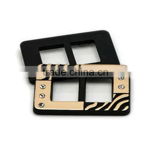 Decorative Black Plastic Rhinestone Shoe Buckles thumbnail-6