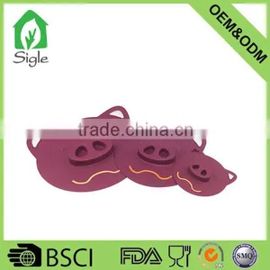 Anti-leak Silicone Cute Pig Shape Bowl Lid Cup Cover Coffee Lid Custom Size Personalize Lid thumbnail-2