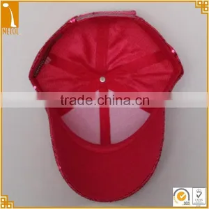 Adult Age Group 6 Panel Sports Style Plain Sequin Custom Baseball Caps thumbnail-3