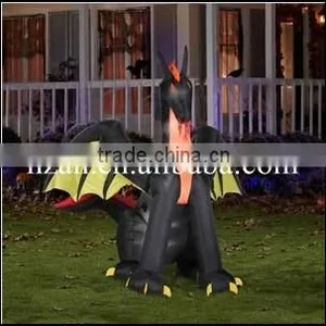 Inflatable Bat/airblown Inflatables Animated Fire Dragon With Wings Halloween Decoration thumbnail-1