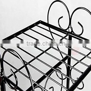 Garbagemall Wrought Iron Flower Basket Hanging Multilayer Landing Flower Shelf Living Room Balcony Plant Stands thumbnail-5