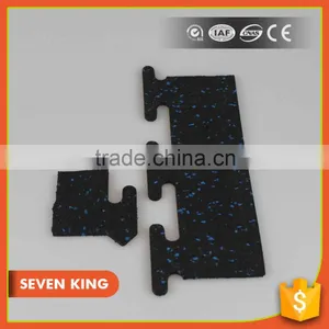 Qingdao 7king Good Quality Anti Slip and Anti Fatigue Interlock Treadmill Usage Rubber Tile thumbnail-4