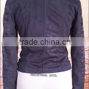 Latest Girl and Women Winter Turn Down Collar Suede Leather Jacket thumbnail-2