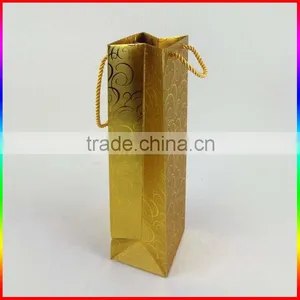 High Quality Champagne Gold Paper Bag Package thumbnail-2