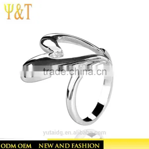 Jingli Jewelry Special Design Heart Shaped Silver Ring (YJ-393) thumbnail-1