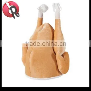 Roasted Turkey Chicken Hat Adult Costume Accessory NEW Thanksgiving thumbnail-1