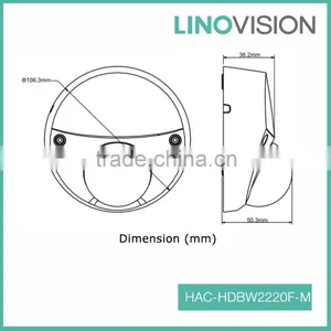 Water & Vandal Proof 2.4MP Bulid-in Mic 1080P Mobile HDCVI Camera With 20m IR thumbnail-2