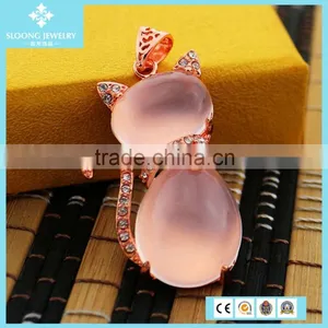 Rose Quartz Apple Shaped Pendant Jewelry Wholesale of 2015 Valentine Gift thumbnail-4