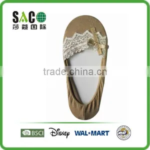 Ladies' Fashion Lace Bow Cotton Footie thumbnail-1