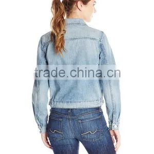 Least Design Women's Pintuck Denim Jacket thumbnail-2