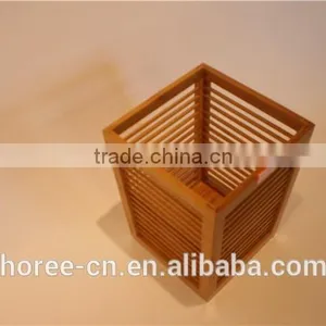 Top Quality 100% Bamboo Umbrella Flower Laundry Storage Basket for Home Decoration thumbnail-2