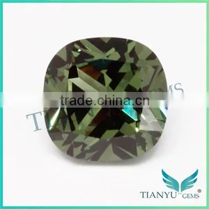 12x12mm 149# Light Green Electric Stone Square Cushion Spinel Loose Stone thumbnail-1